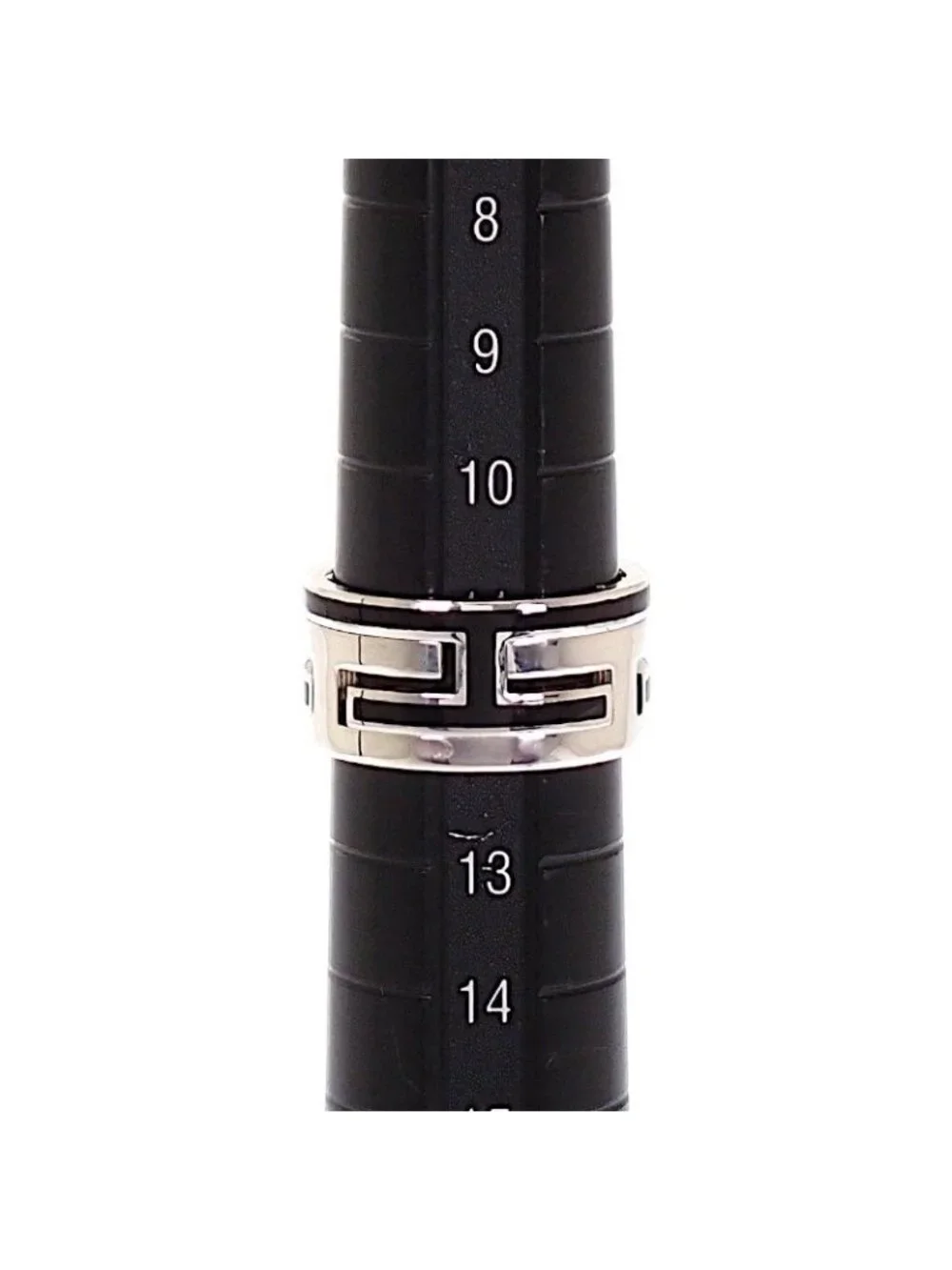 Hermes Move Ash Ring 52 925 Sterling Silver Black AB